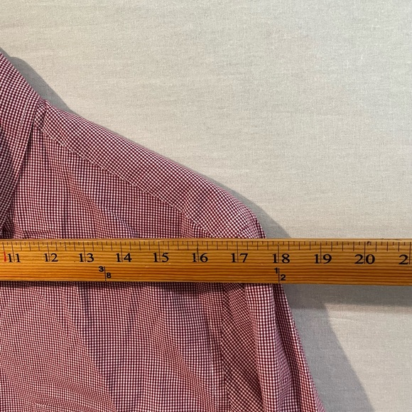 J.Crew Casual Shirt Mens M Flex Red Wine & White Button Up Long Sleeve - Picture 10 of 12